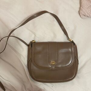 Gucci Tan Leather Crossbody Bag